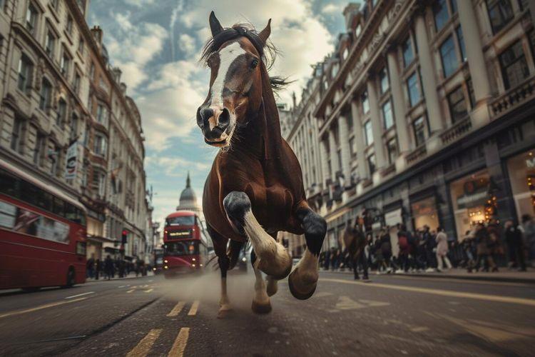 Chaos à Londres : Des chevaux en cavale provoquent des accidents en plein centre-ville