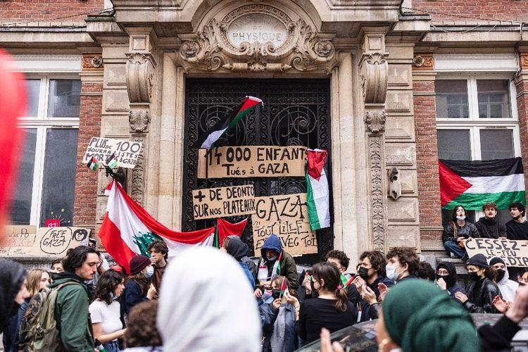 Mobilisation pour Gaza: à Lille, Sciences Po fermé, l'Ecole de journalisme bloquée
