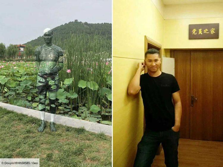 L'homme invisible : ce peintre chinois disparaît comme par magie dans le paysage naturel pour inciter à sa protection