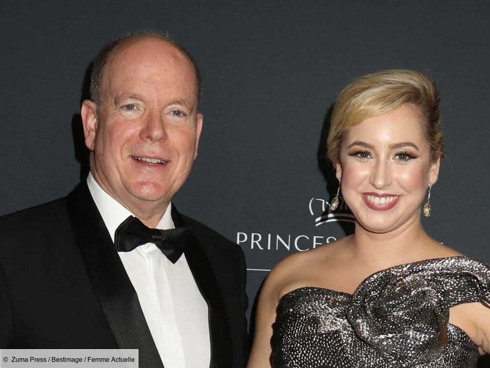 Le prince Albert de Monaco et sa fille Jazmin Grace Grimaldi prennent la pose ensemble pour une rare apparition, lors d'une soirée de gala à New York