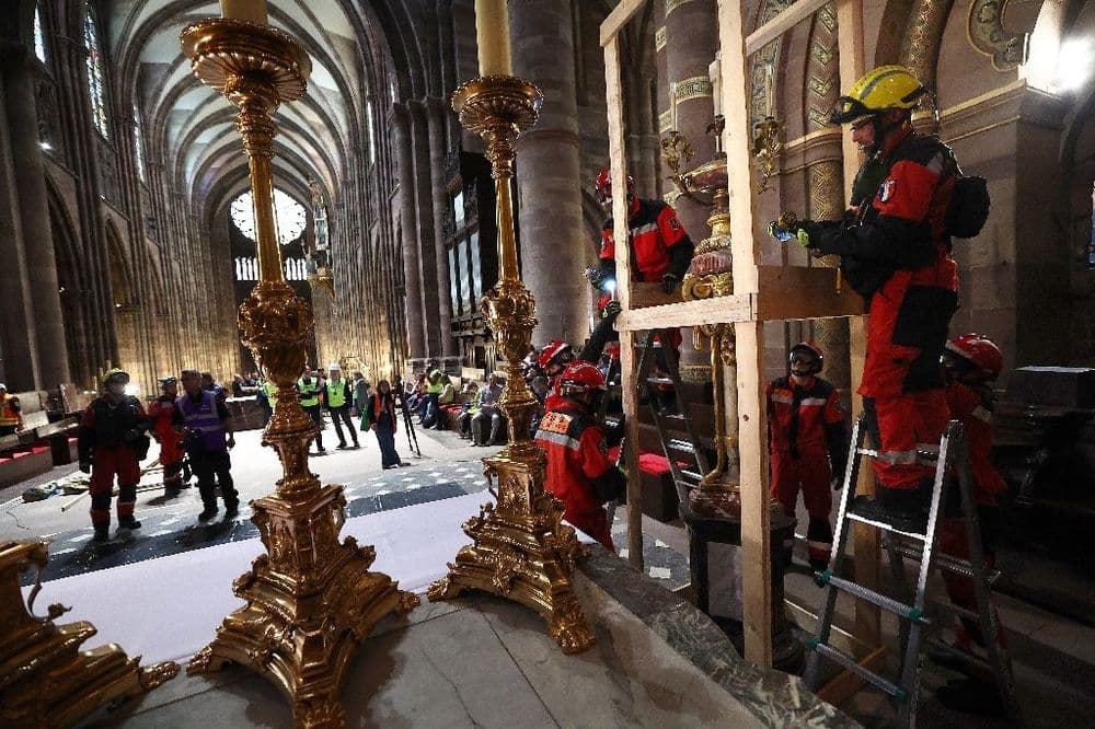 Incendies: une simulation pour sauver les oeuvres d'art de la cathédrale de Strasbourg
