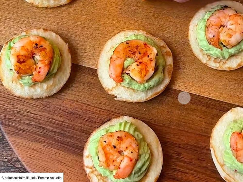Blinis à la crème d'avocat et crevettes : succès assuré pour le réveillon avec cette recette