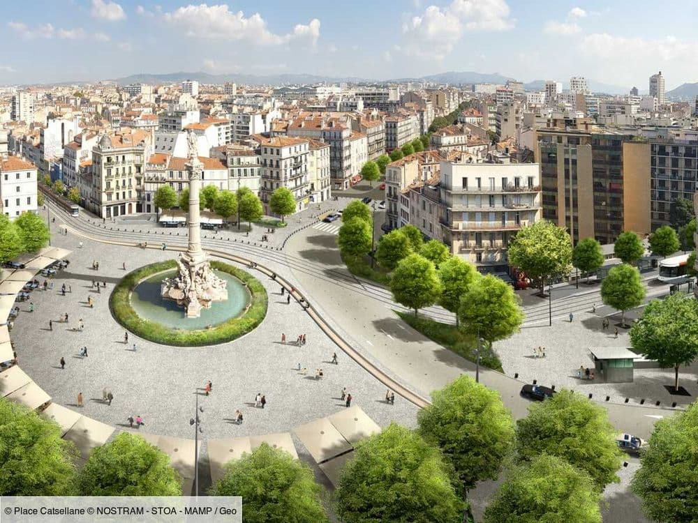 L'Œil de GEO: à Marseille, la nouvelle Place Castellane rendue aux piétons