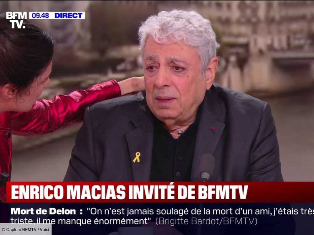 Enrico Macias fond en larmes en direct sur BFMTV : très touchée, Apolline de Malherbe le réconforte (ZAPTV)