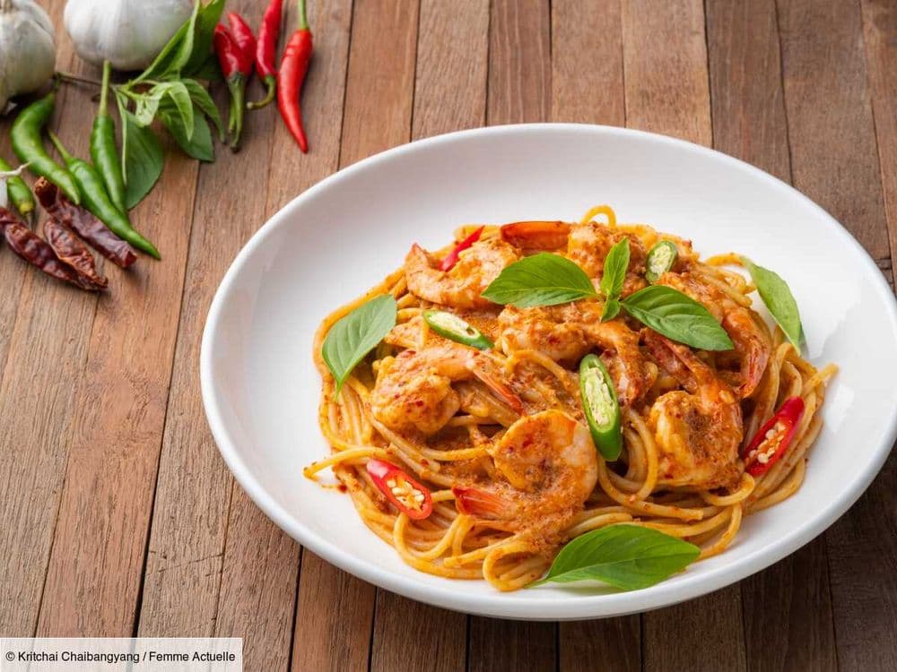 Pâtes aux crevettes et curry : la recette toute simple et ultra gourmande