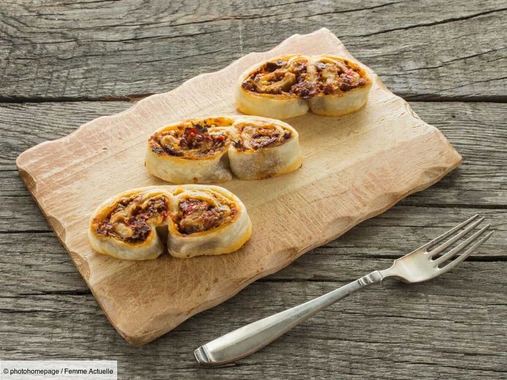A grignoter sans modération à l'apéro : la recettes des palmiers feuilletés au chorizo et à la feta