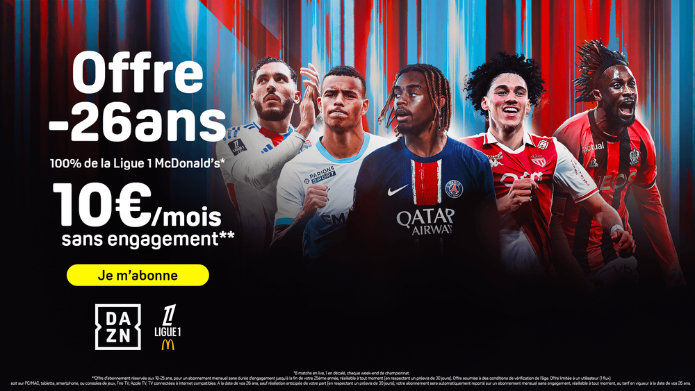 Moins de 26 ans ? DAZN vous offre le meilleur du sport pour seulement 10€/mois sans engagement !