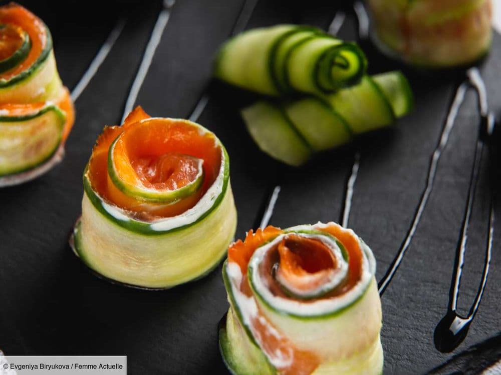 Roulés de courgettes au saumon fumé et fromage frais : la recette facile et légère pour l'apéro