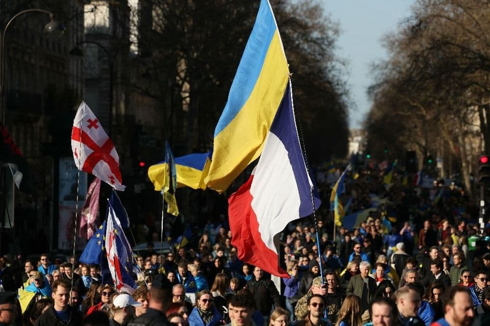 Manifestations de soutien à l'Ukraine en France, à la veille des trois ans de l'invasion
