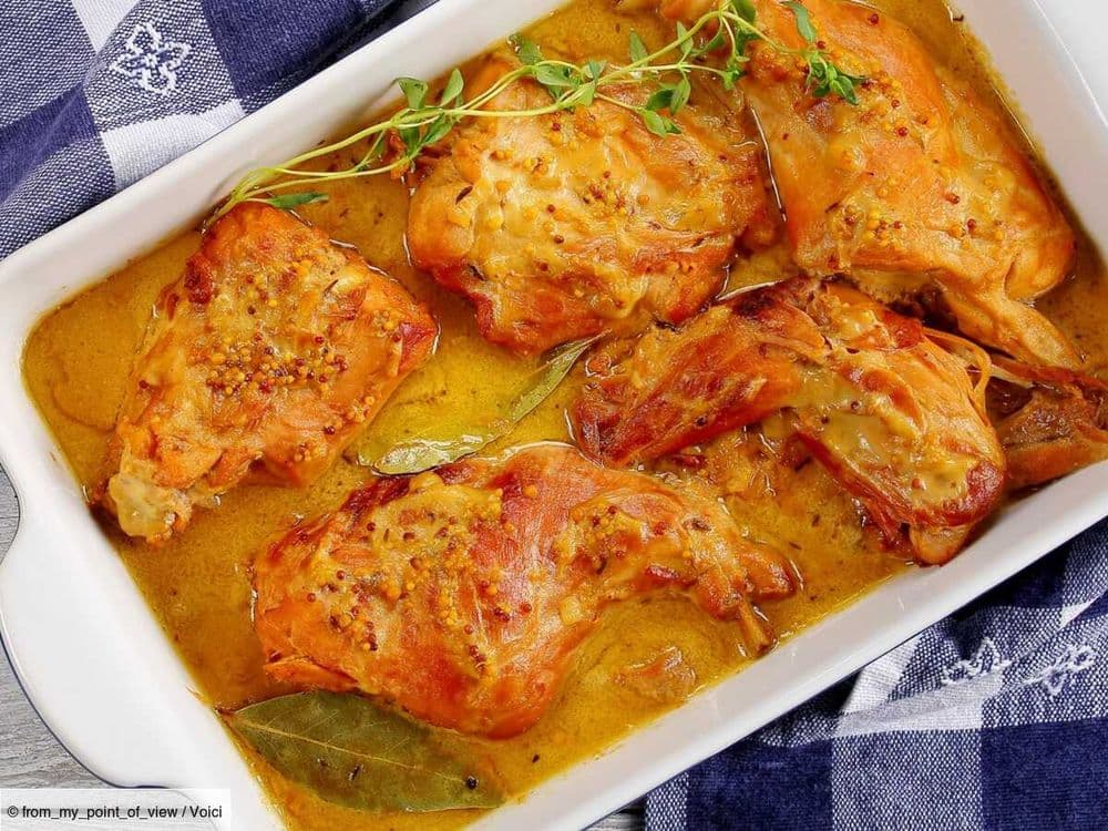 Lapin à la moutarde au four : la recette facile et gourmande, avec ou sans crème