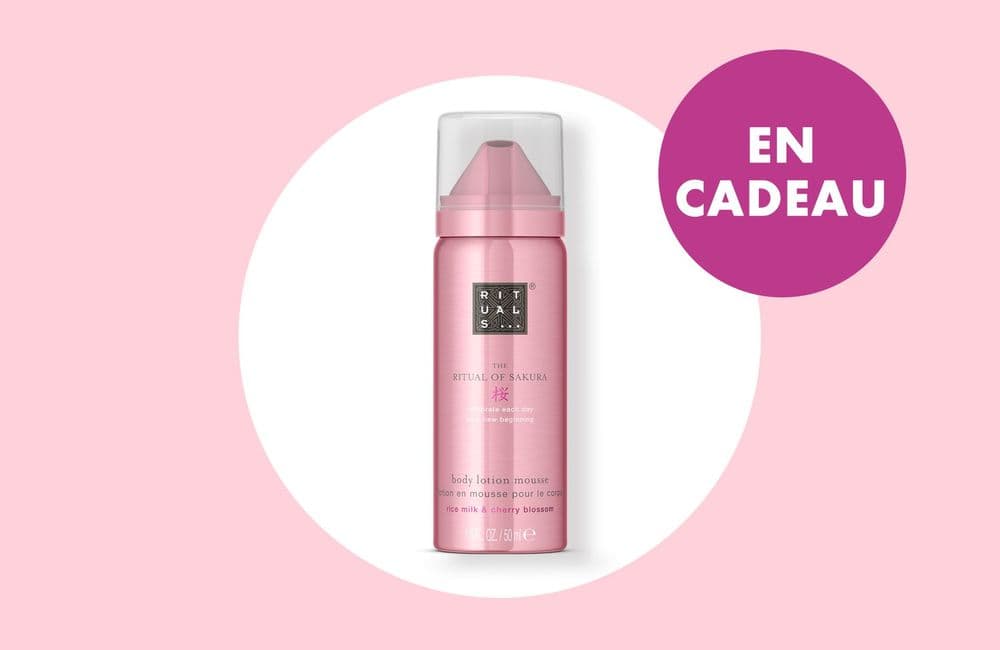 En cadeau avec votre magazine ELLE : une mousse corps hydratante Rituals
