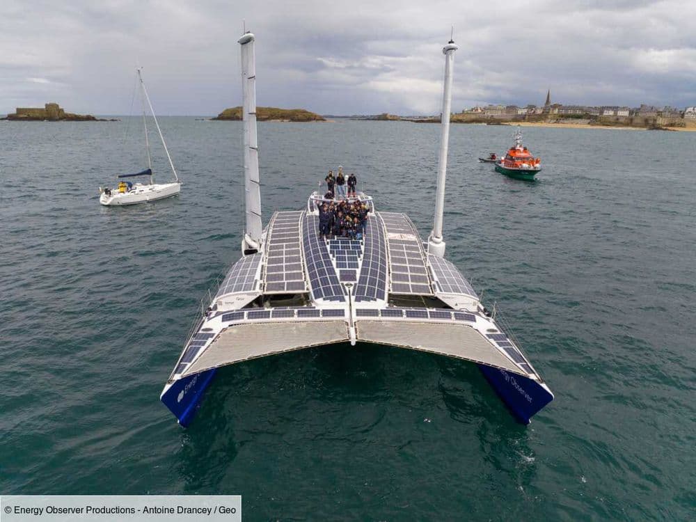 Après sept ans d'odyssée, le bateau écologique Energy Observer boucle son tour du monde et se tourne vers l'avenir