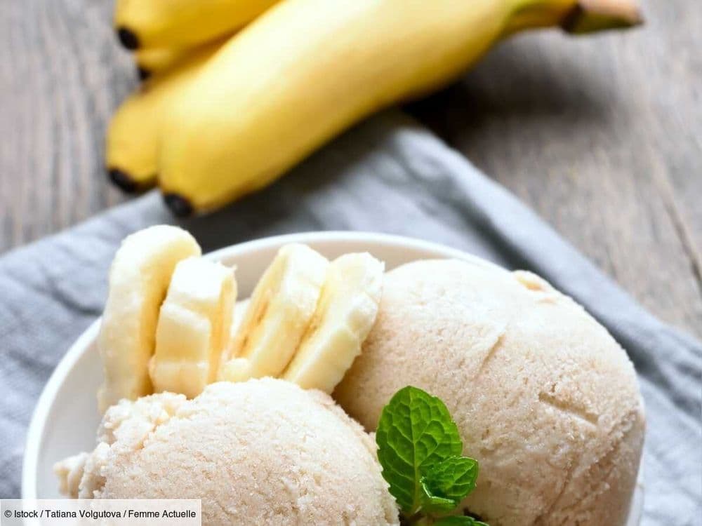 glace crémeuse à la banane avec un seul ingrédient