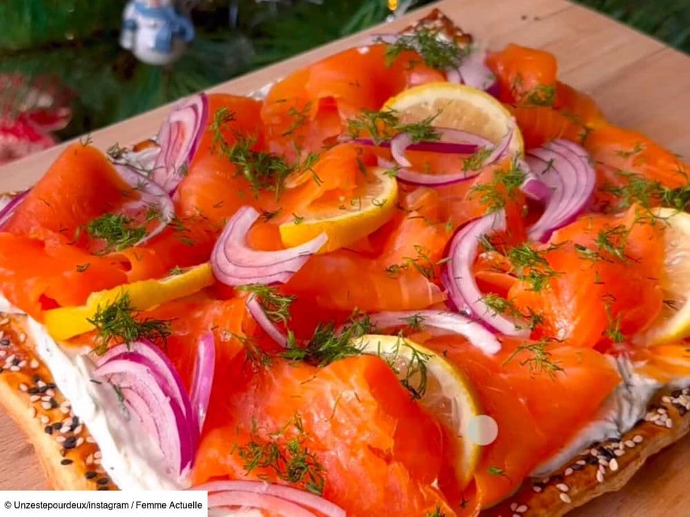 À partager à l'apéro du réveillon : la tarte au saumon fumé prête en quelques minutes