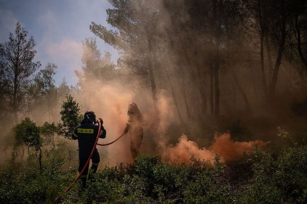 Sur les hauteurs d'Athènes, les pompiers s'entraînent face au risque de nouveaux incendies