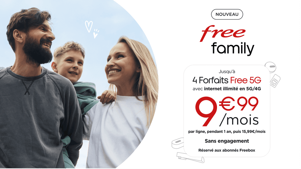 Free Family : des forfaits mobiles à prix réduit avec votre box Free