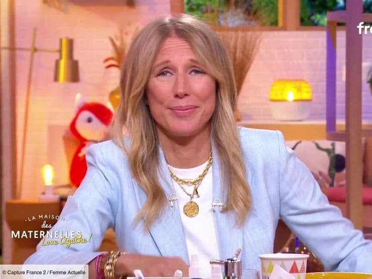 "Oh non, il n'a pas fait ça" : en larmes pour sa dernière dans Les Maternelles, Agathe Lecaron bouleversée par les mots d'amour de son mari très discret