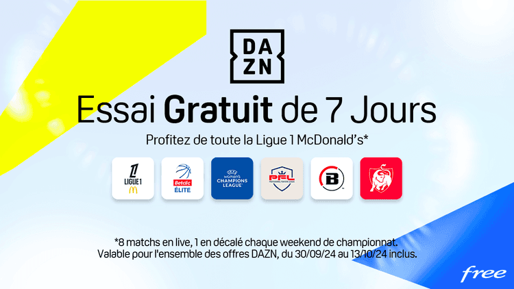 DAZN : Profitez d'un essai gratuit de 7 jours jusqu'au 13 octobre 2024