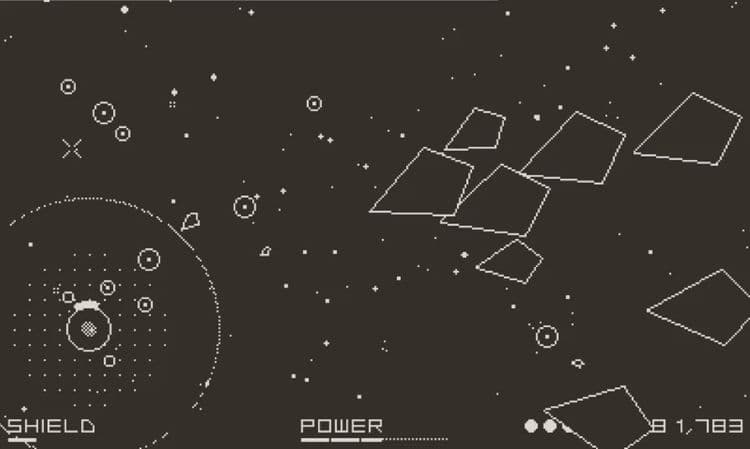 Contrôlez un laser spatial avec la manivelle de la console Playdate dans « Laser Sphere »