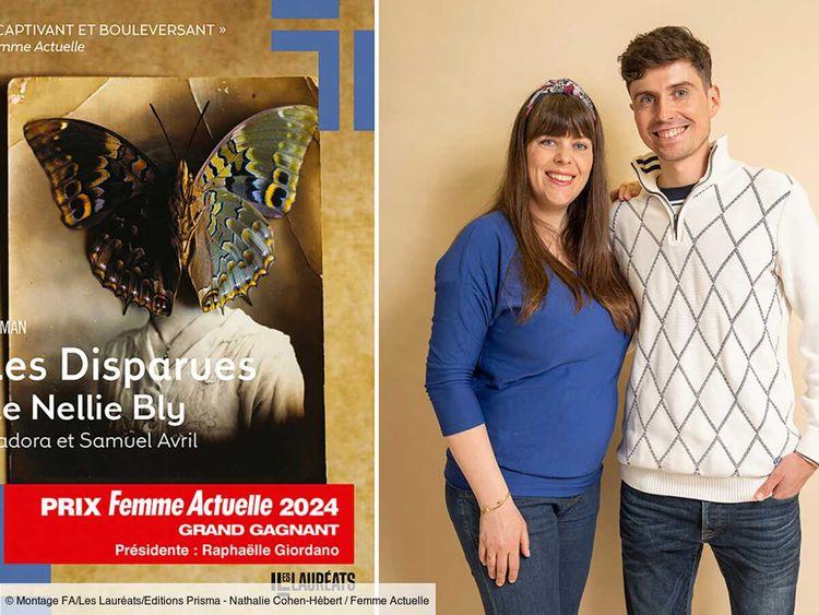 Isadora et Samuel Avril, grands gagnants du Prix du Roman Femme Actuelle 2024 avec "Les disparues de Nellie Bly"