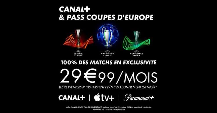 100% des Coupes d’Europe de football seulement sur CANAL+ !