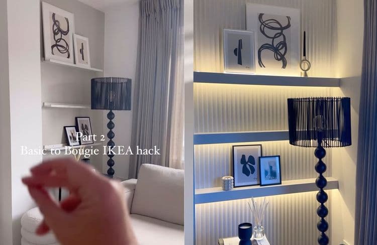 avant/après : L’astuce toute simple pour rendre plus cossue cette étagère IKEA