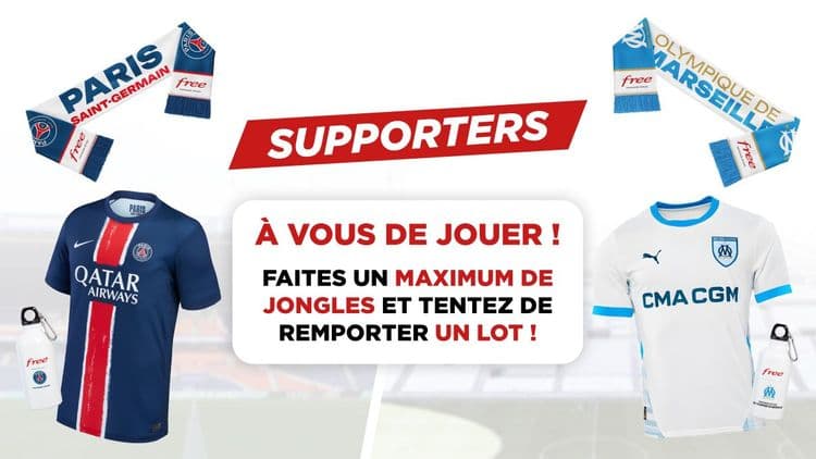 Le choc PSG-OM approche, relevez notre défi Free Foot en boutiques à Paris et Marseille