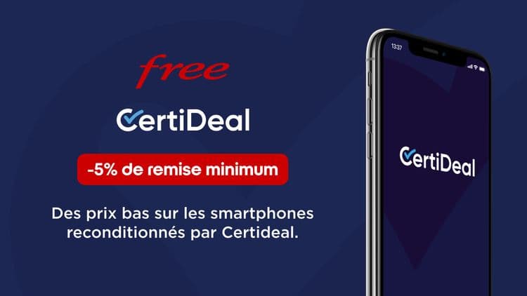 Abonnés Free Mobile à 2€ : profitez dès maintenant des remises exclusives sur les téléphones reconditionnés CertiDeal