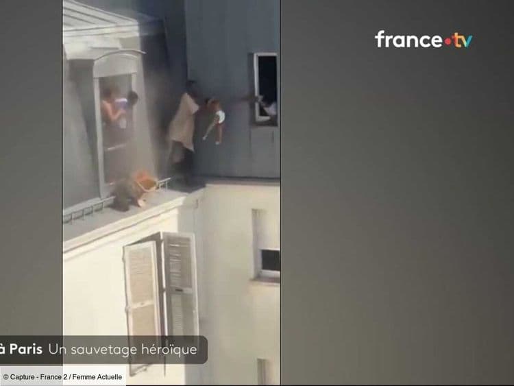 "Il y avait deux nourrissons" : l'incroyable vidéo d'un voisin qui a sauvé six personnes piégée dans un bâtiment en feu, à Paris
