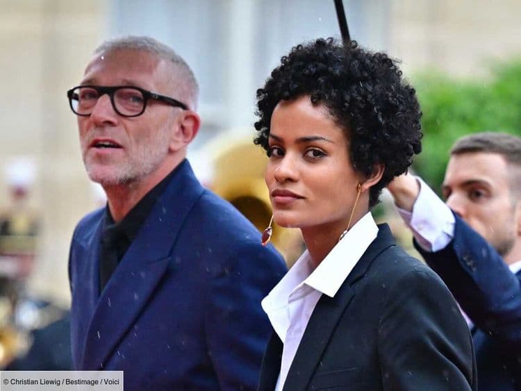 Vincent Cassel et sa compagne Narah Baptista plus amoureux que jamais lors du dîner d'État organisé à l'Élysée