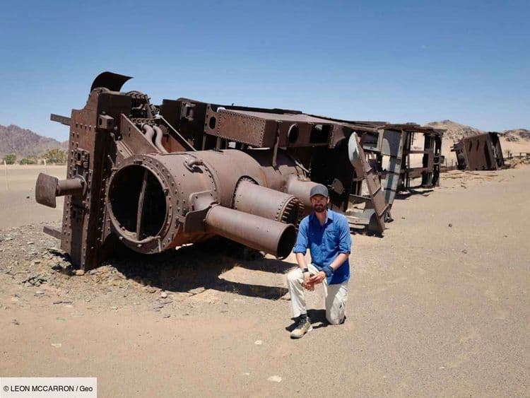 Cette locomotive fantôme du chemin de fer du Hedjaz est perdue dans le désert saoudien