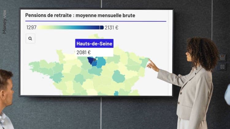 Combien touchent les retraités chaque mois dans votre département, en moyenne ?
