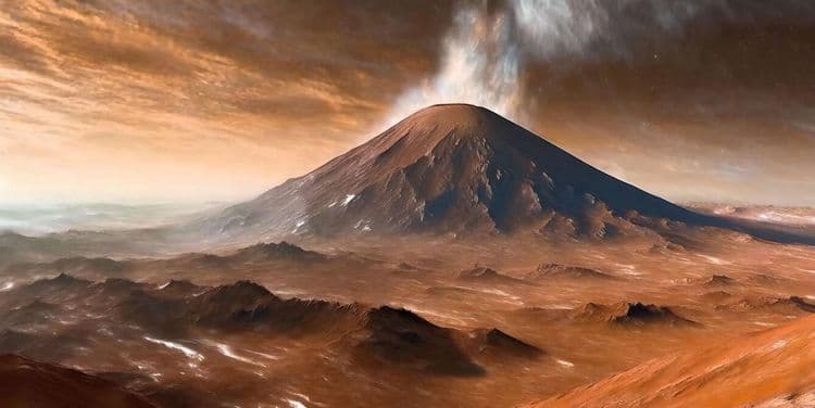 Un énorme volcan de 450 km de diamètre vient d’être découvert sur Mars !