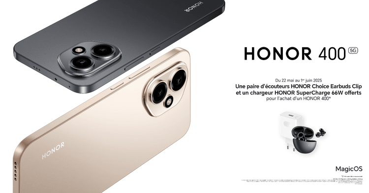 Free Mobile lance le Honor 400 5G avec 200€ d'accessoires offerts