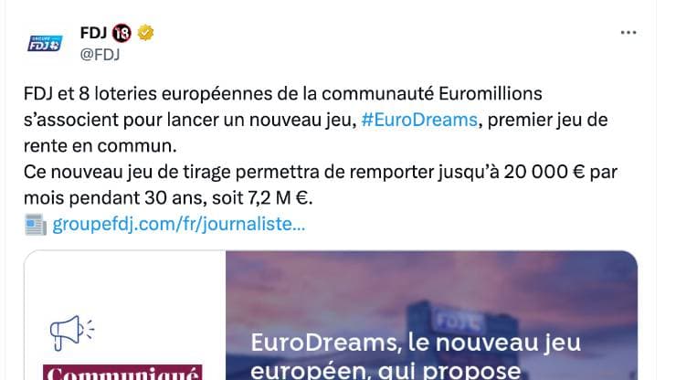 EuroDreams : 20 000 euros par mois pendant 30 ans, la face cachée du nouveau jeu de la FDJ