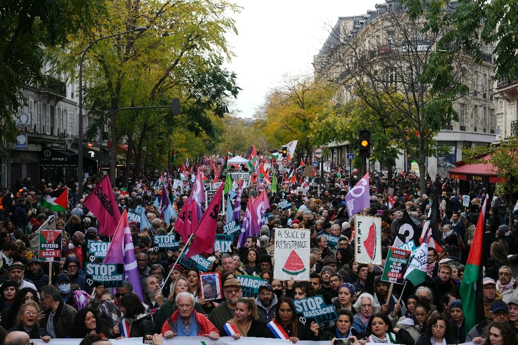 Manifestation à Paris pour un « cessez-le-feu » à Gaza