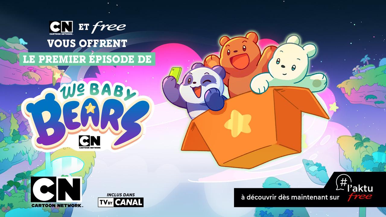 Freebox TV: profitez du 1er épisode offert de We Baby Bears sur Cartoon Network