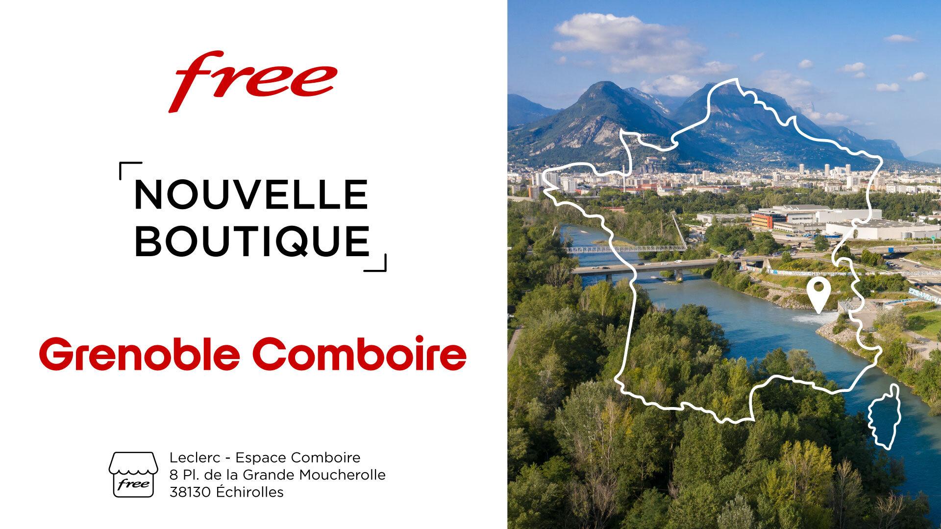 Découvrez la nouvelle boutique Free de Grenoble au centre commercial Comboire