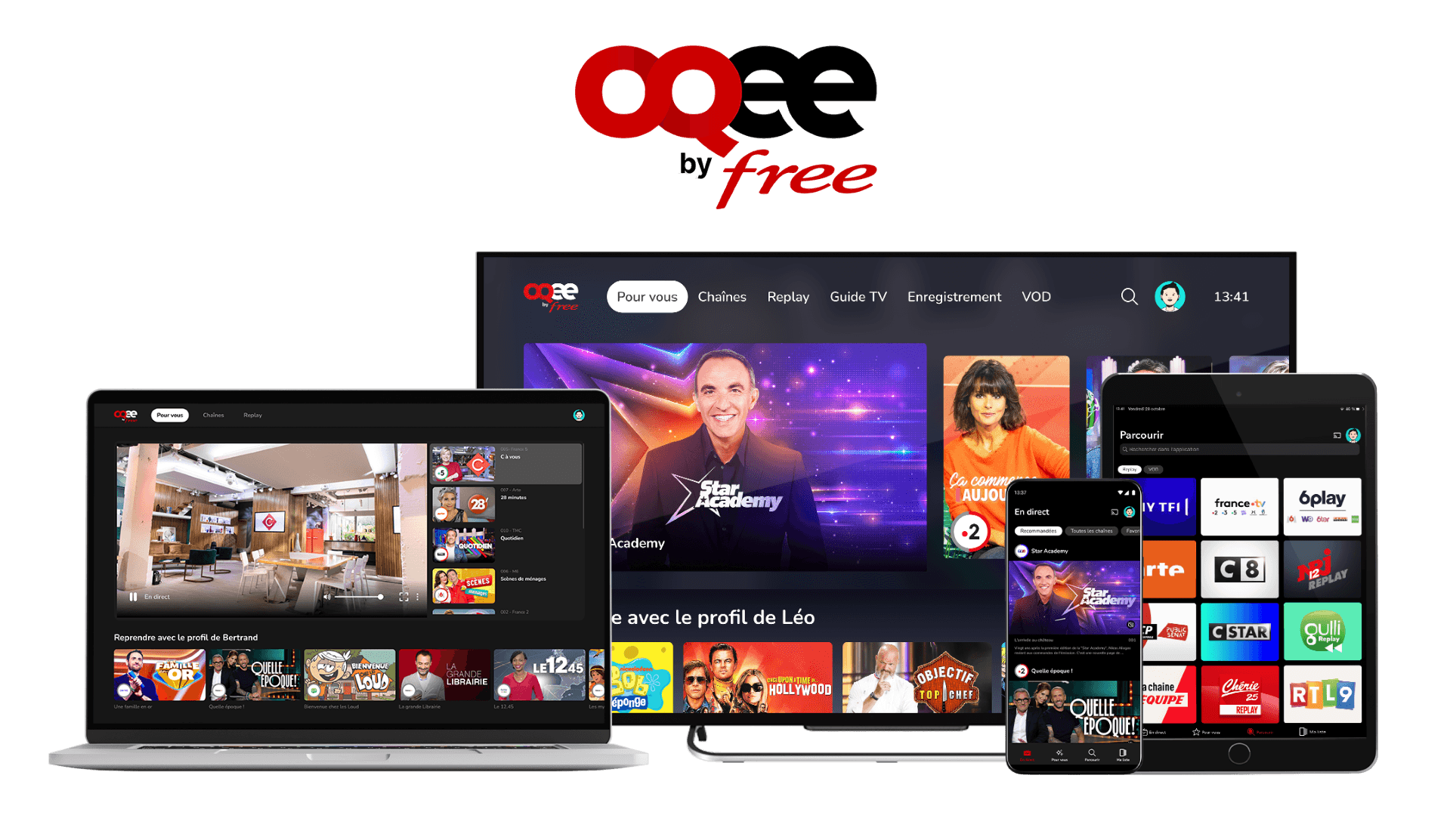 Vos chaînes TV en direct et en replay désormais disponibles sur le Web avec OQEE by Free
