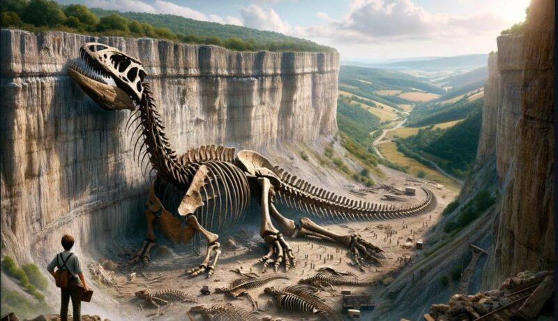 Un squelette quasi complet de titanosaure découvert par un jeune paléontologue amateur dans le sud de la France !